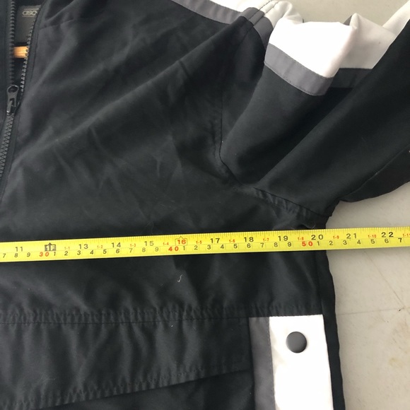 ASOS Mens 1/4 Zip Windbreaker Hooded Pullover Jacket Black XS - Picture 5 of 7